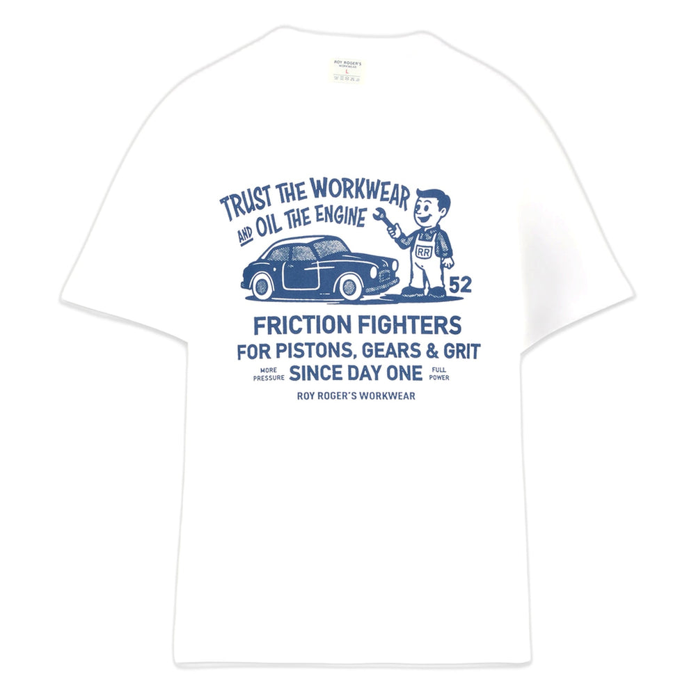 T-Shirt Roy Roger's Jersey Trust The Workwear Dyed - Bianco