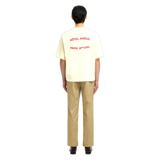 T-Shirt Selected Homme Boxy Liam SS O-Neck Tee Hotel Amour - Bianco