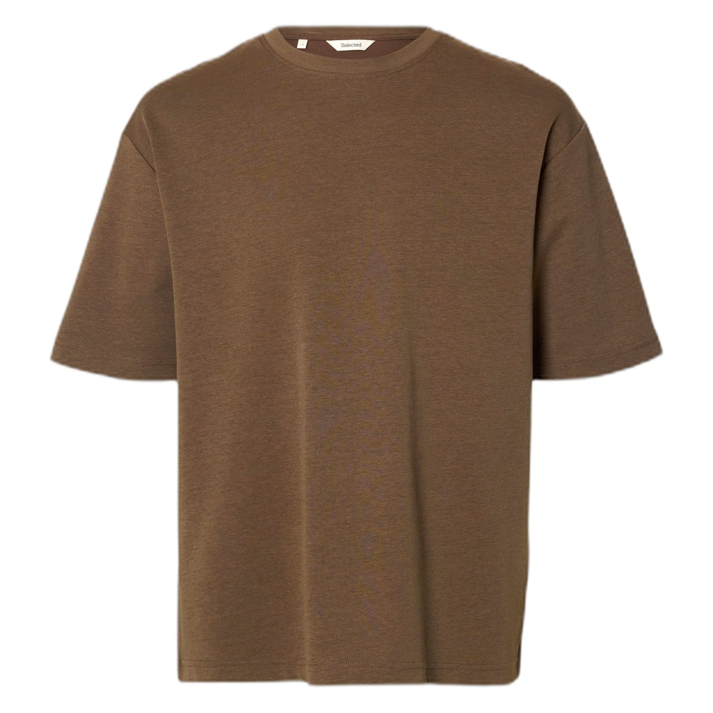 T-Shirt Selected Homme Loose Oscar SS O-Neck Tee - Marrone