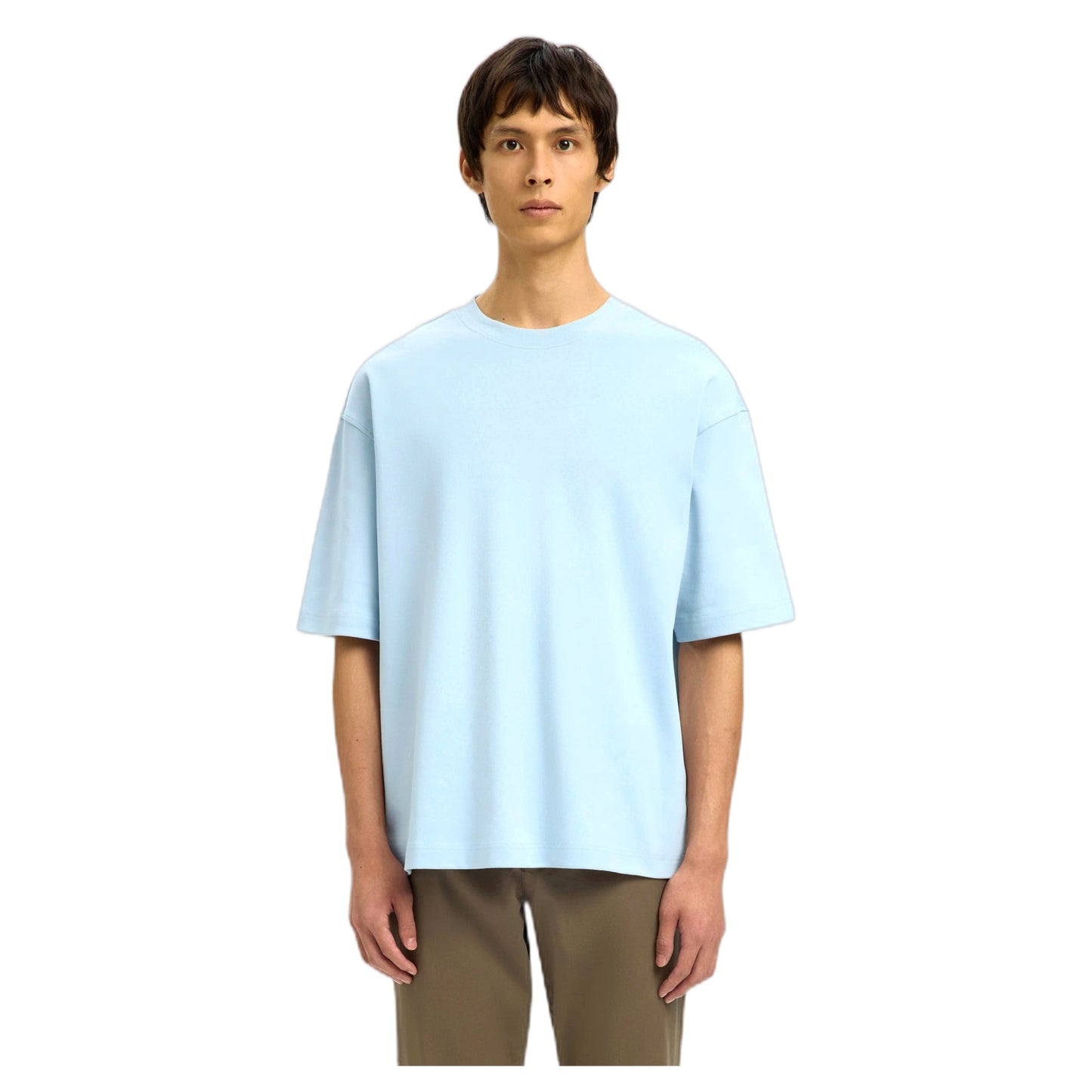T-Shirt Selected Homme Relax Aspen Interlock - Celeste-Francis Concept