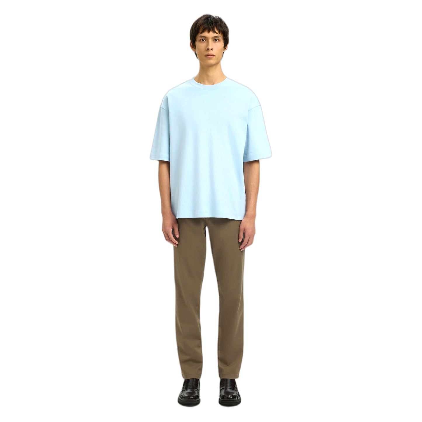 T-Shirt Selected Homme Relax Aspen Interlock - Celeste-Francis Concept