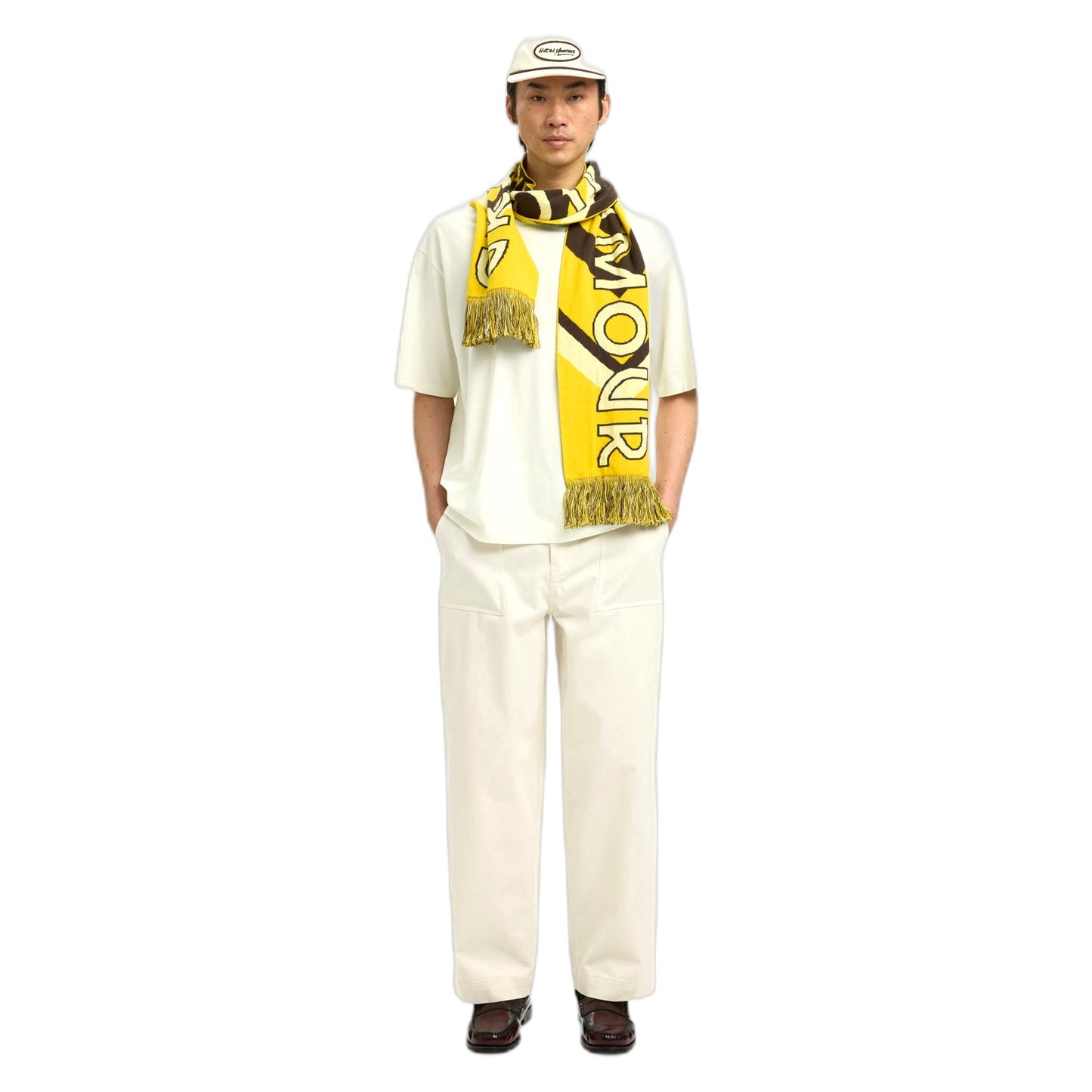 T-Shirt Selected Homme Relax Aspen SS O Neck Tee Hotel Amour - Bianco