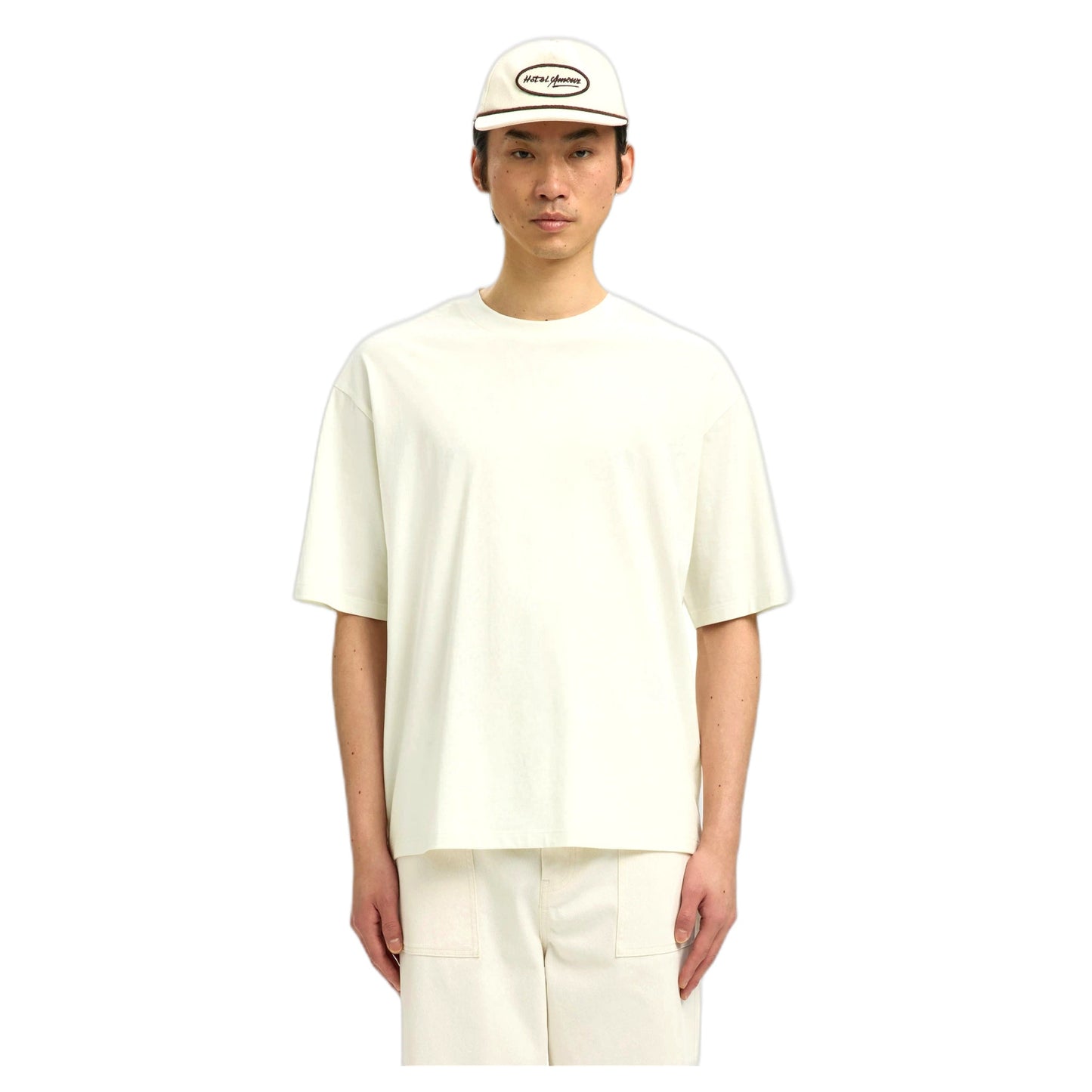 T-Shirt Selected Homme Relax Aspen SS O Neck Tee Hotel Amour - Bianco