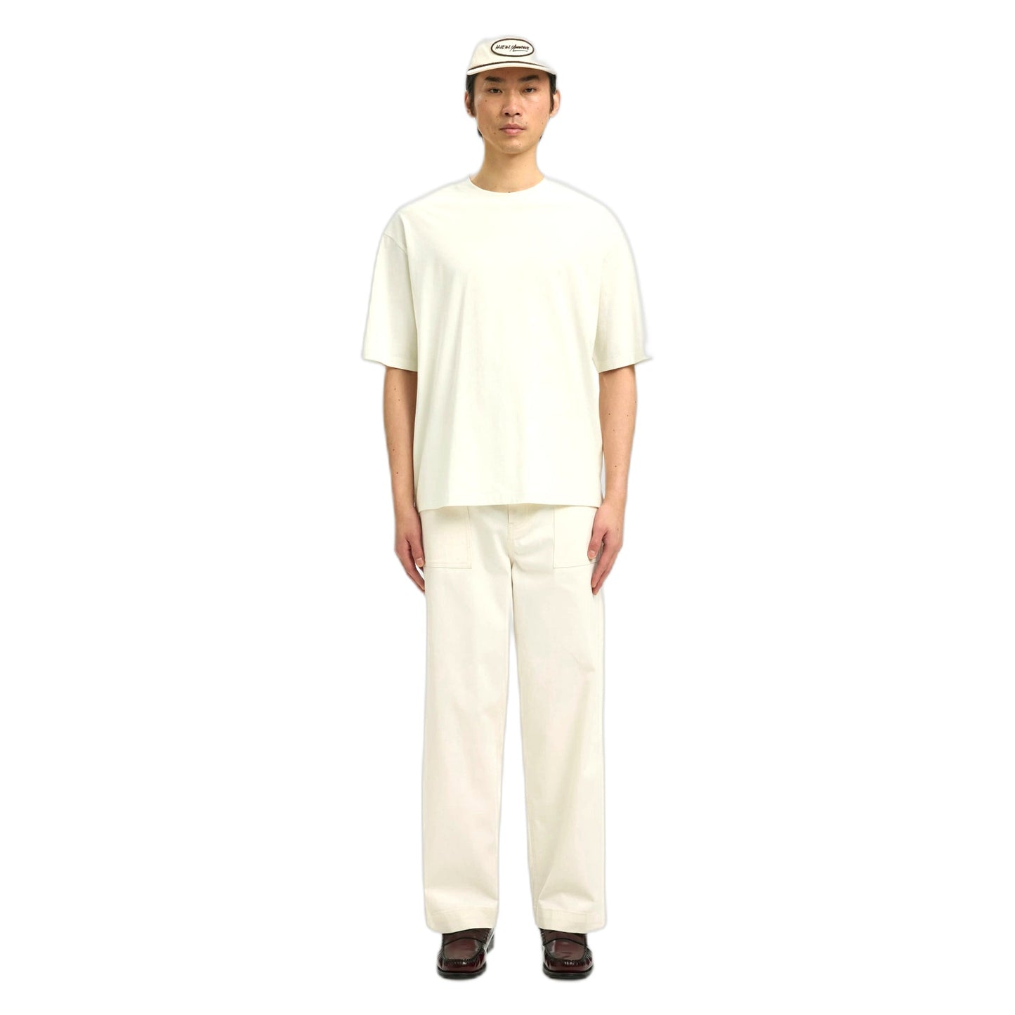 T-Shirt Selected Homme Relax Aspen SS O Neck Tee Hotel Amour - Bianco