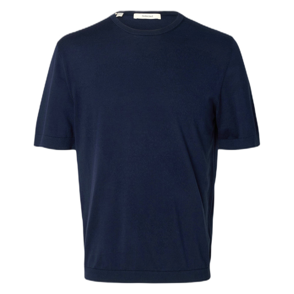 T-Shirt Selected Homme Torino SS Knit Crew Neck - Navy Blazer