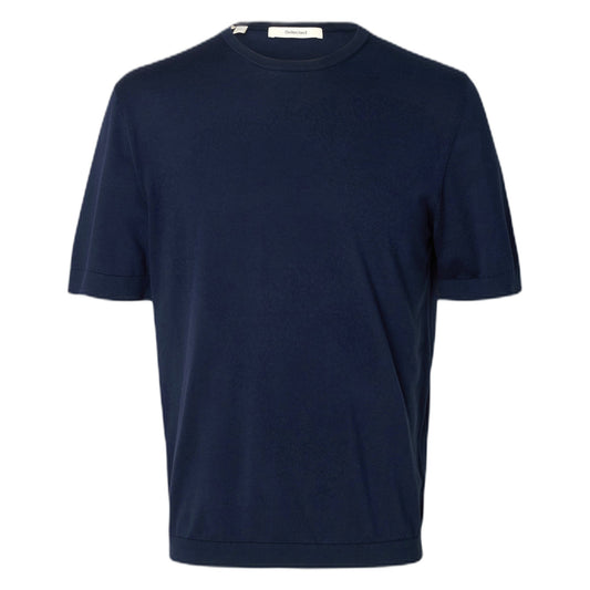T-Shirt Selected Homme Torino SS Knit Crew Neck - Navy Blazer