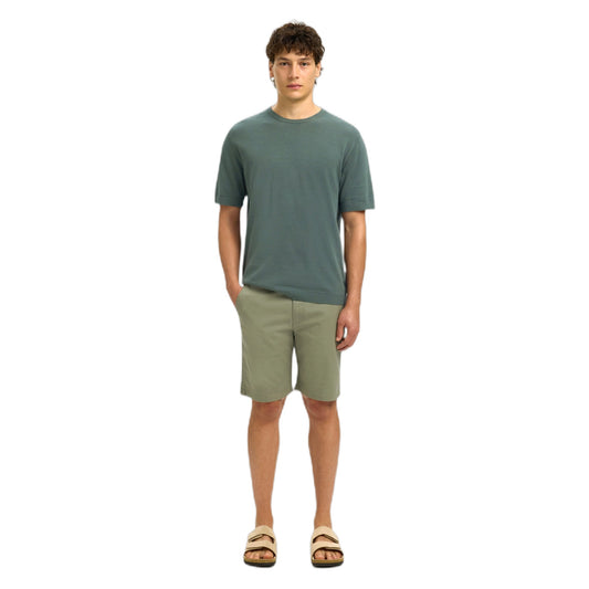 T-Shirt Selected Homme Torino SS Knit Crewneck - Verde-Francis Concept