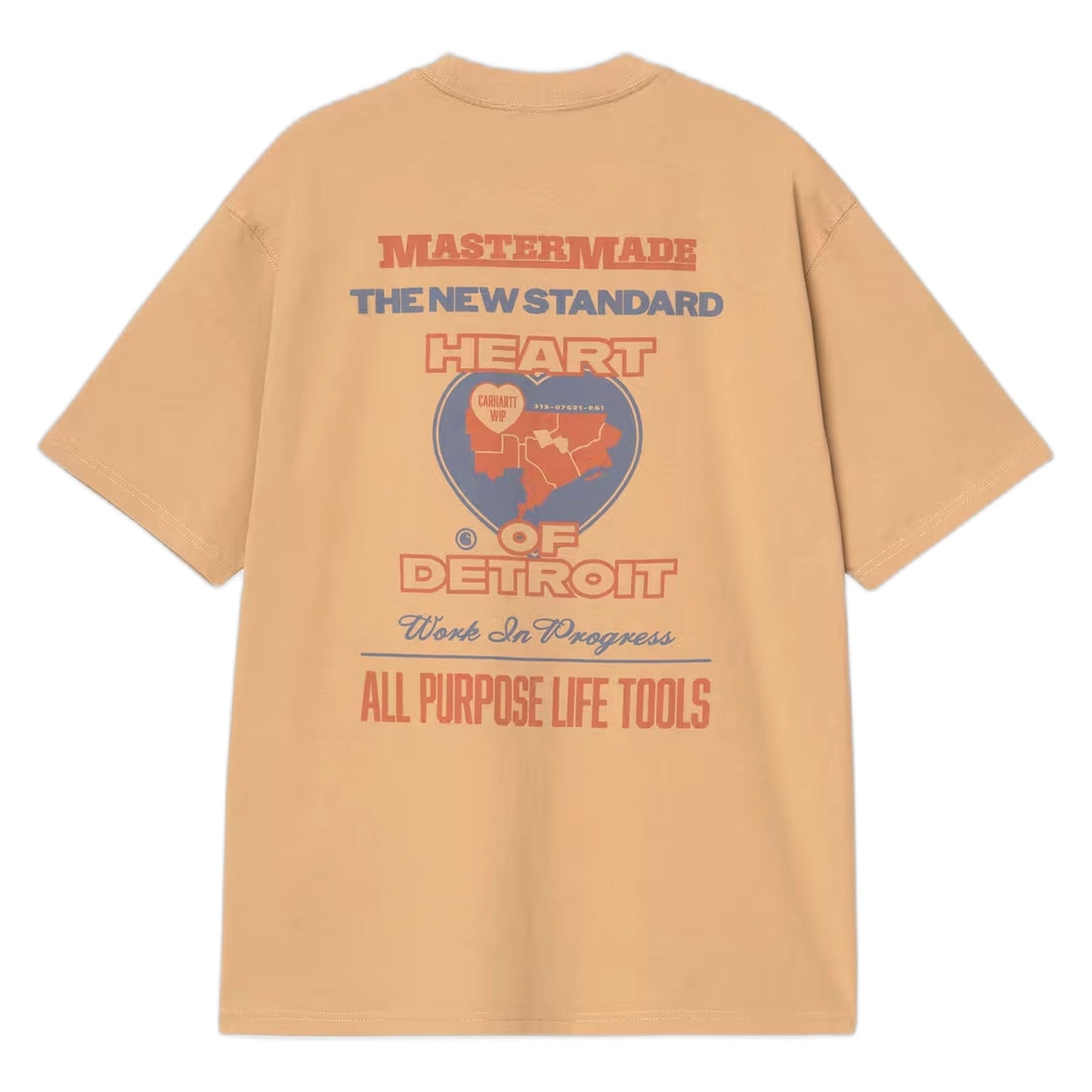 T-shirt S/S Arcan T-Shirt - Dusty H Brown Heavy Stone Wash - T-Shirt di Carhartt Wip | Francis Concept