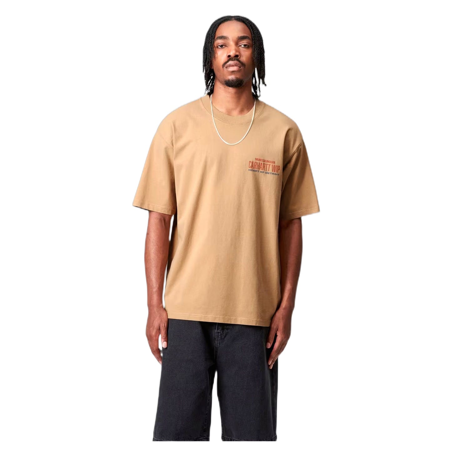 T-shirt S/S Arcan T-Shirt - Dusty H Brown Heavy Stone Wash - T-Shirt di Carhartt Wip | Francis Concept