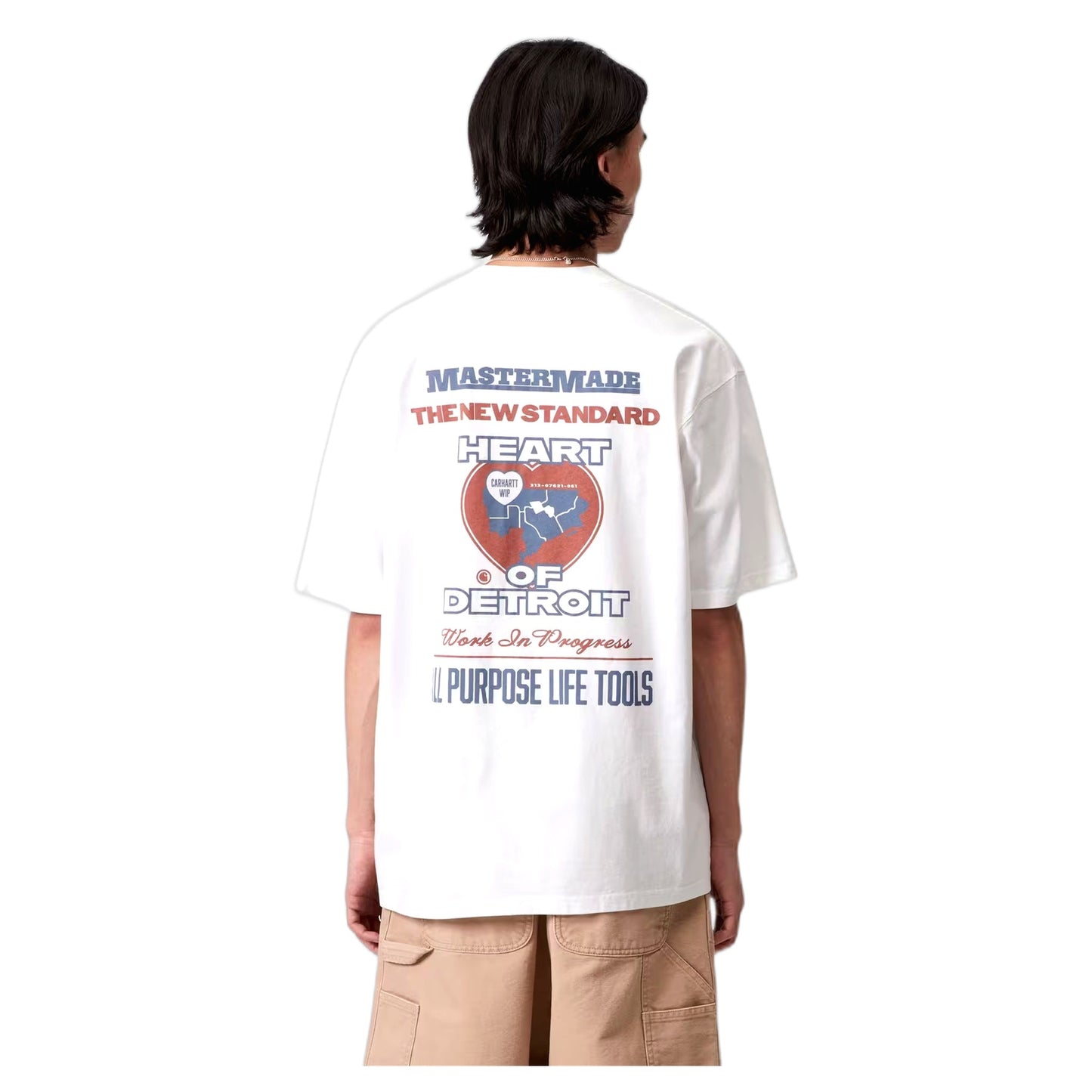 T-Shirt S/S Arcan T-Shirt - White Heavy Stone Wash - T-Shirt di Carhartt Wip | Francis Concept