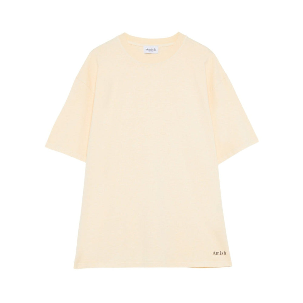 T-shirt Uomo oversize Amish Unisex Micro Logo AMISH Jersey . Banana split Giallo - T-Shirt di Amish | Francis Concept