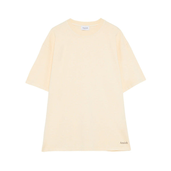 T-shirt Uomo oversize Amish Unisex Micro Logo AMISH Jersey . Banana split Giallo - T-Shirt di Amish | Francis Concept